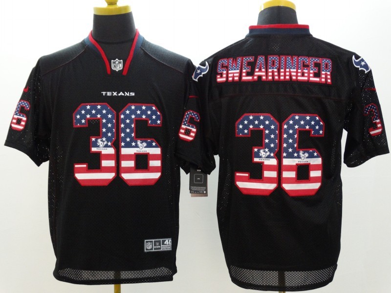 Men's Houston Texans D. J. Swearinger #36 Black Jersey